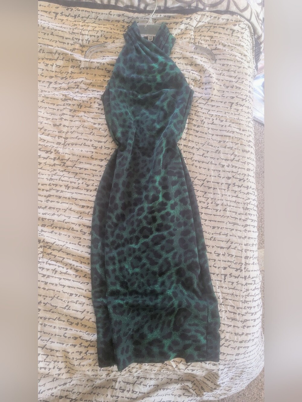 Rachel Roy Green Cheetah Print Dress
